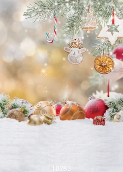 Sneg Božič Ozadja Darila Balon Na Drevo Baby Božič Photoshoot Fotografske Kulise za Studio Vinil 3D