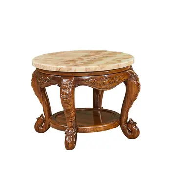 evropski slog mizico iz masivnega lesa afriške ebony lesa izrezljane dnevna soba kotu krog majhnih čaj tabela kavč strani tabele