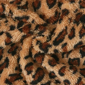 Otroška Zimska Jakna Long Sleeve Hooded Suknjič Zadrgo Zaprtje Leopard Tiskanja Krznen Outwear za Dekleta Fantje