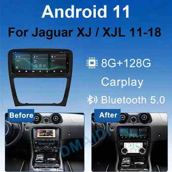 128GB Dvojni Sistem avtoradia Za Jaguar XJL XJ XJR 351 2010-2019 Multimedijski Predvajalnik AC Plošča Brezžičnega Carplay Android Avto GPS 4G