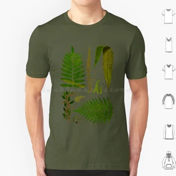 Vintage Vejice Vrst T Shirt 6Xl Bombaž Kul Tee Letnik Vejice Vrst Letnik Vejice Rastline Praproti Zelenih Rastlin Znanstvene