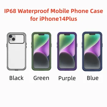 IP68 Vodotesen Primeru Mobilni Telefon za iPhone14Plus Pribor Črna/Zelena/Modra/Vijolična mobilni telefon Deli Zaščitna torbica