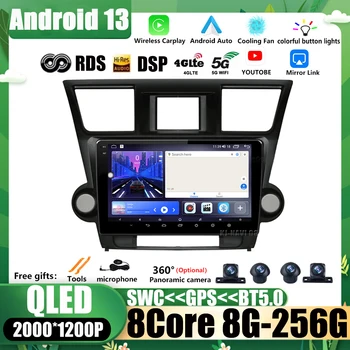 Avto Radio Večpredstavnostna Video Android 13 Za Toyota Highlander 2 XU40 2007 - 2013 Predvajalnik Navigacija Stereo GPS Ne 2Din 2 Din DVD