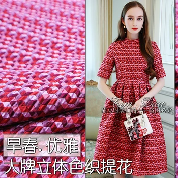 2018 Nove Evrope in zda, tri-dimenzionalni elegantno preje-žakarske tkanine obleko tkanine, visoko-kakovostni razred obleke brocade tkanine