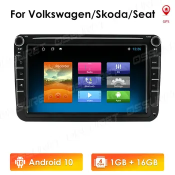 2 Din 8 palčni Quad Core Android10 Avto GPS Navigacija Autoradio Igralec za VW Jetta Polo Golf, Passat Leon Skoda Octavia Fabia Golf