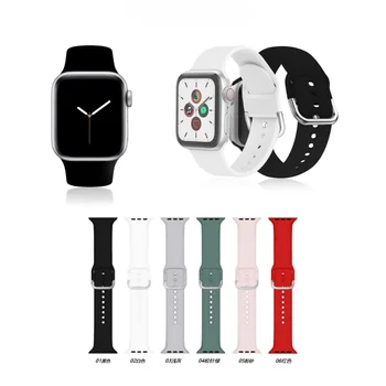 Silikonski Trak Za Apple Watch Band 44 mm 40 mm 45 mm 41mm 42 38 49 mm Zapestnica Za Iwatch Ultra Serije 8765 SE 4 gumico