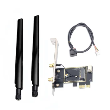 PCIE Kartico WiFi Adapter Brezžična Omrežna Kartica M2 NGFF Bluetooth Pretvornik za Namizni Wi-Fi 8260 8265NGW AX200 9260 7265