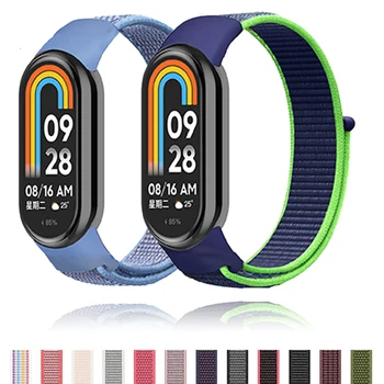 Trak za Xiaomi Mi Band 8 NFC SmartWatch Najlon Zanke Manšeta Correa Zamenjava Zapestnica šport pulsera watchband za Miband 8