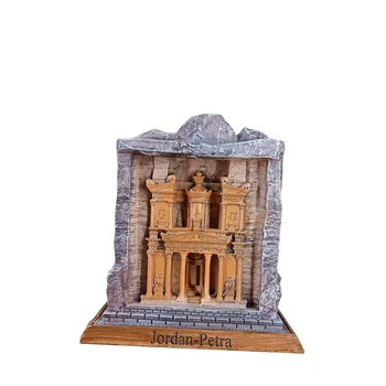 Ustvarjalne Svetovno Znane Stavbe Hašemitsko Kraljevino Jordanijo Petra staro Mestno dnevno Sobo Naslonjač Dekoracijo Obrti Darilo