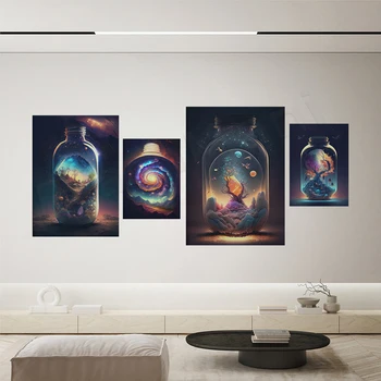 Kozmos lahko natisnete, edinstveno abstraktne krajine kozmični tiskanje estetske steno dnevne sobe doma dekor plakat