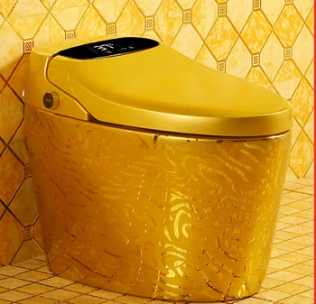Gold inteligentno integrirana v gospodinjstvu wc barve električni daljinsko upravljanje izpiranje zlata wc