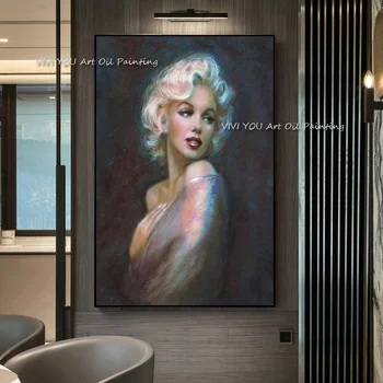 Marilyn Monroe Olje Slikarsko Platno Slikarstvo Cuadros 100% Handpainted Wall Art za Dom Dnevna Soba Dekoracijo