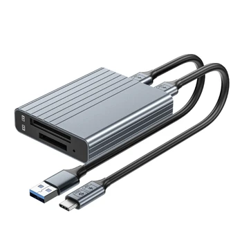 CFexpressType A/B Kartic, USB 3.1 Gen2 10Gbps DualSlot Memory Card Reader, Prenosni Aluminijasto Zunanje Ohišje