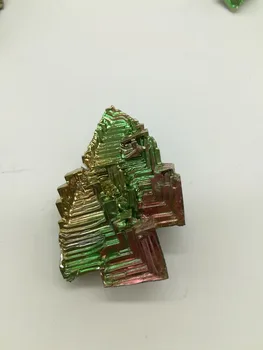 Nov prihod Bizmut mavrica bright crystal geode teža element Dvo Mineralnih naključno prikazovanje ( 32-36 g)(1Pc)