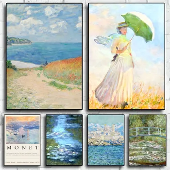 Claude Monet Poster Tiskanje Stensko Slikarstvo, Spalnica, Dnevna Soba Stenske Nalepke Office Small