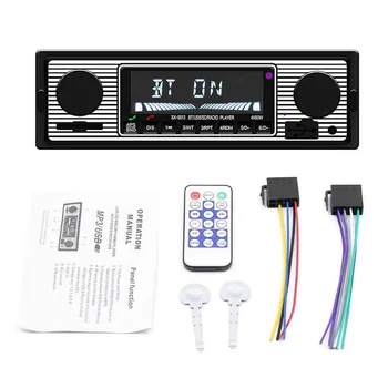 1 DIN Retro Avtomobilski Stereo Audio (Stereo zvok Avtomobilske Bluetooth) z USB/SD/AUX Kartica MP3 FM Predvajalnik PC Tip:ISO-5513