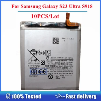10PCS Veliko Za Samsung Galaxy S23 Ultra S918 EB-BS918ABY 5000mAh Li-ion Baterija, Zamenjava Rezervnih Delov