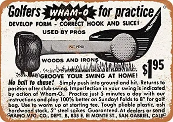 Kovinski Letnik Tin Prijavite 1965 Bum-O Golf Prakso Žogo-Kovinski Tin Znaki, Domači Kuhinji Steno Retro Plakat Plaketo Zidana Bar Pub Cof