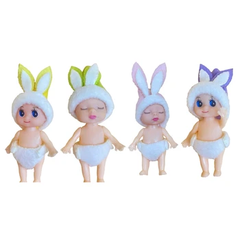 Mini Velikonočni Zajček za Punčko Miniaturni Elf Dekoracijo Kostum Plišastih za Punčko Novorojenčka Darila Pripomočki Rekviziti za Da Padec ladijskega prometa