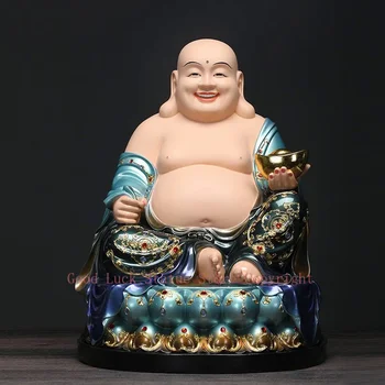30 CM velike Debelo Budistični dobave oltarja Čaščenja boga bogastvo, SREČO, Dekorativni kip Bude Zhaocai Maitreja Buda
