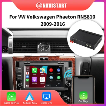 NAVISTART Brezžični CarPlay Android Auto Za VW Volkswagen Phaeton RNS810 2009-2016 Ogledalo Povezavo AirPlay Večpredstavnostnih