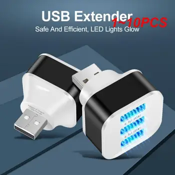 1~10PCS Vrata USB Prenosni Hiter Prenos Podatkov USB Razdelilnik z LED Indikator za Računalnik Prenosnik za Razširitveno Postajo, RAČUNALNIK