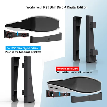 Horizontalna Stojalo Za PS5 Slim Znanja Stojalo z Anti-Slip Mads Zaslon Stojalo Združljiv z omrežjem Playstation 5 Disc&Digital Editions