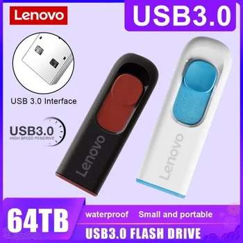 Lenovo USB Flash Drive 64TB USB 3.0 Vmesnik Pravi Kapaciteta 2TB Pen Drive Visoke Hitrosti Flash Disk 520mb/s USB Pomnilnik Za Prenosnik/PC