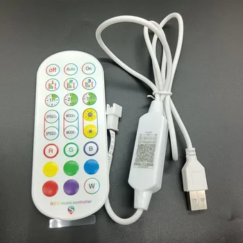 5V 2812 IC Simfonični Svetlobe S 24-tipka Bluetooth, USB Priključek RGB LED MusicController