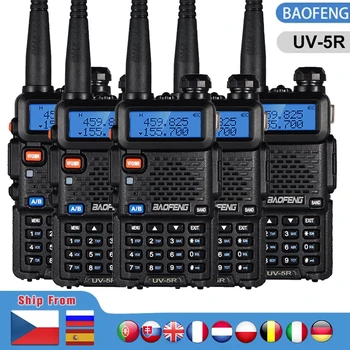 5/6pcs Walkie Talkie Baofeng UV-5R VHF, UHF / Oddajnik Radijske Postaje Dual Band dvosmerna Radijska za Ham Strokovno Pofung UV-5R
