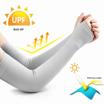 1 Par UV Zaščite Strani Pokrova Roko Stražar Rokavi, Unisex Šport Rokavi Sonce Zajemajo podporo Prostem Teče Ribolov, Kolesarjenje, Smučarski