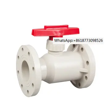 PPH prirobnica krogelni ventil plastika odporna proti koroziji, acid-base mraz, naravnost skozi polipropilen Q41F-10S