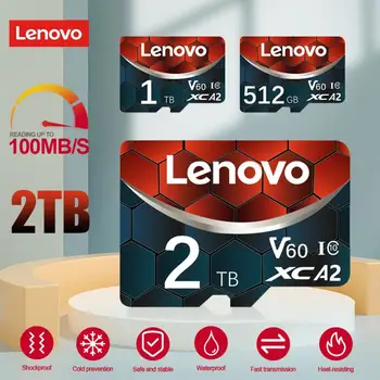 Lenovo 2TB Mikro TF Kartico SD V30 U3 Razred 10 Pomnilniška Kartica SD Do 100MB/s 4K Ultra HD v Visoki Hitrosti A2 SD Kartico Za Nintendo Stikalo