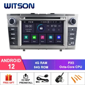 WITSON Android 12 AVTO DVD PREDVAJALNIK, GPS Za TOYOTA AVENSIS 2008 2009 2010 2011 2012 2013 avdio sistem samodejno stereo navigacija gps