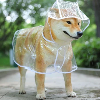 Hišni Pes, Kuža, Pregleden Rainwear Dežni Plašč Pet Hooded Nepremočljiva Oblačila Mehko Pvc Plašč, Primeren Za Majhne Pse