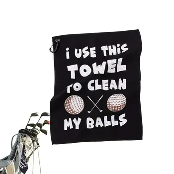 Golf Brisače Za Moške Smešno Mens Golf Brisačo Z Carabiner Prenosni Golf Rag Mehko Črno Vpojne Golf Pribor Za Ženske Moški