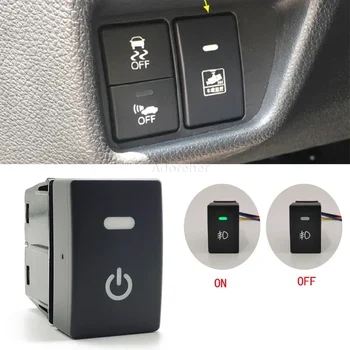 Avto Zelena LED Lučka za Vklop Izklop Rearview Ogrevanja Gumb za Vklop Gumb za Honda CRV Fit SSF VEZEL 2017 2018 2019 2020 2021