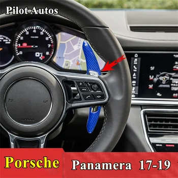 Resnično Ogljikovega Avto Volan Shift Veslo Podaljša Transformator Trim Kritje Za Porsche Panamera 2018 2019 2020 2021 2022 2023