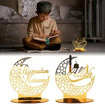 Akril Eid Mubarak Ramadana Okraski Zlati Luni Star Palace Namizni Okraski Muslimanskih Festival Dekor Supplie Za Notranje Stranke