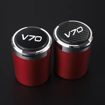 Nov Prenosni Avto za Cigarete Pepelnik posodico Z Pokrovom Z logo Za Volvo V70 avto accesorios