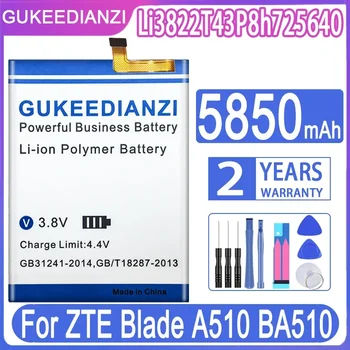 GUKEEDIANZI 5850mAh Li3822T43P8h725640 Baterija Za ZTE Blade A510 A 510 BA510 mobilni telefon NBattery+Orodje