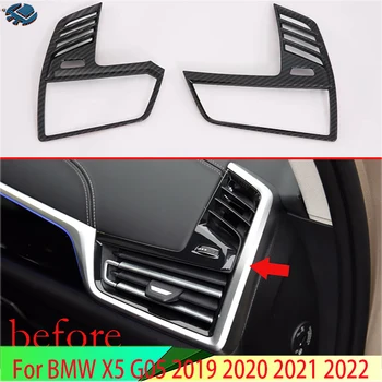 Za BMW X5 G05 2019-2022 Avto Dodatki ABS Chrome Zraka Vent Vtičnico Pokrov nadzorna plošča Trim Okvirja Okvir Modeliranje Okrasimo Naglas