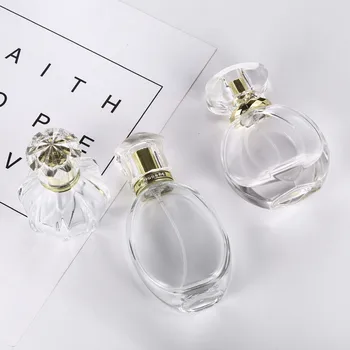 50 ml Transparentno Steklo Parfum Spray Steklenico Visoko-kakovostni Razred se lahko ponovno polnijo Razpršilo Potovanja Kozmetika Sub Vzorec Vial Embalaža, Posoda