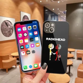 Radiohead Glasbe Telefon Primeru Za iPhone 14 13 12 11 Pro Max X XR XS 8 7 Plus Tekoče Steklo Barva Telefon Kritje