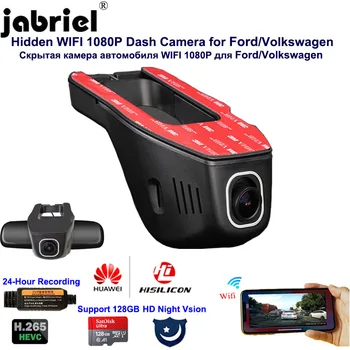 Avto Kamera dvr 1080P dash cam 24H snemalnika videa za ford focus 2 3 mk2 fiesta mk7 ranger mondeo mk4 Volkswagen, toyota skoda