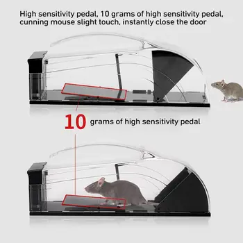 Samozaporne Smart Mouse Pasti Varno Humano Plastičnih Glodavci Lovljenje Miši Gospodinjski Ratt Past Ujeti In Sprostitev Mišolovka Kletko