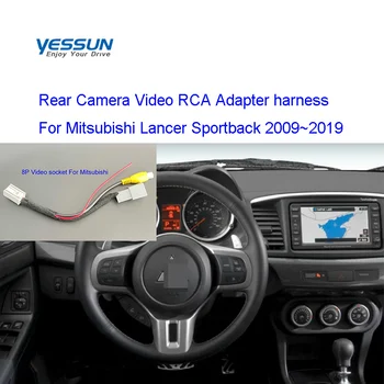 Vehical Kamera Zadaj Video RCA Vtič Obratno Pretvorbo Kabel Adapter Za Mitsubishi Lancer Sportback 2009~2019 kamera zadaj pas