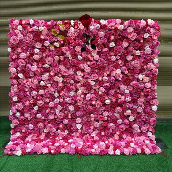 SPR Meri Pink Poroka Dobave Dekoracijo Rose Hydrangea Ozadje Svile Umetni Dekorativni Cvet Stenski Plošči