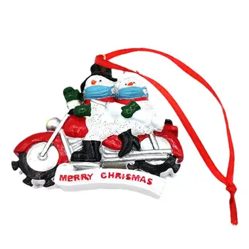 Božični Dekor Motocikel Snežaka Ornament Dekor Prenosni Božično Drevo Obesite Okrasek Za Avtomobilsko Dekoracijo
