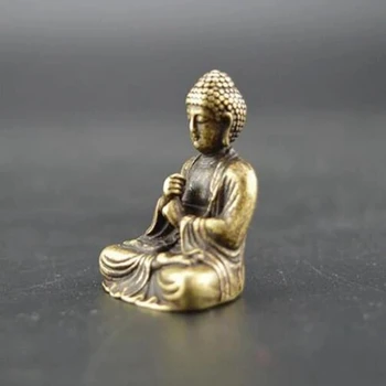 Mini Kip Bude, Bronasti Kip Bude, Kitajski Budizem Čistega Bakra Bronasti Kip Bude Sakyamuni